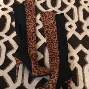 Cheetah print boots
